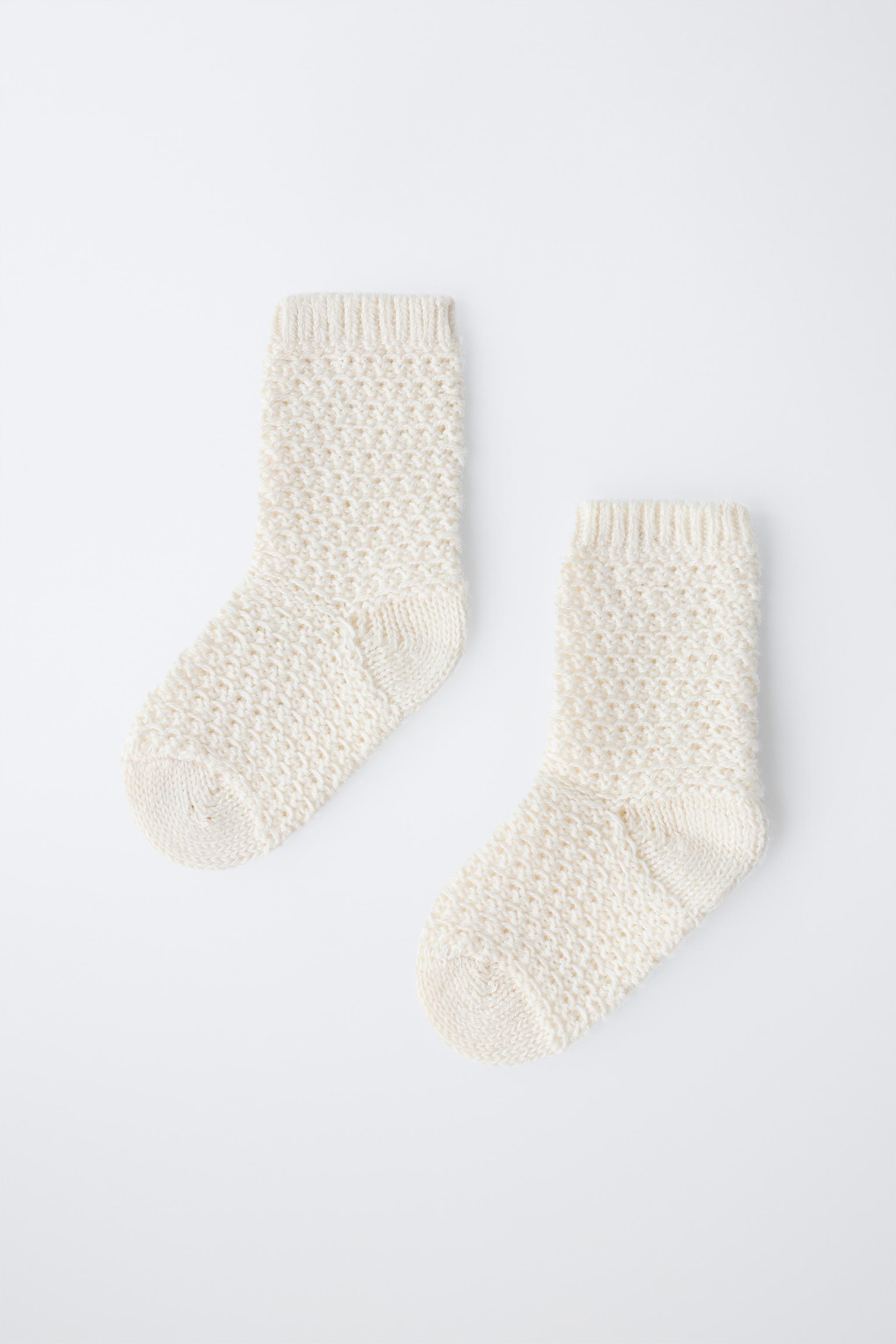 CHAUSSETTES TEXTURÉES EN COTON ET SOIE
